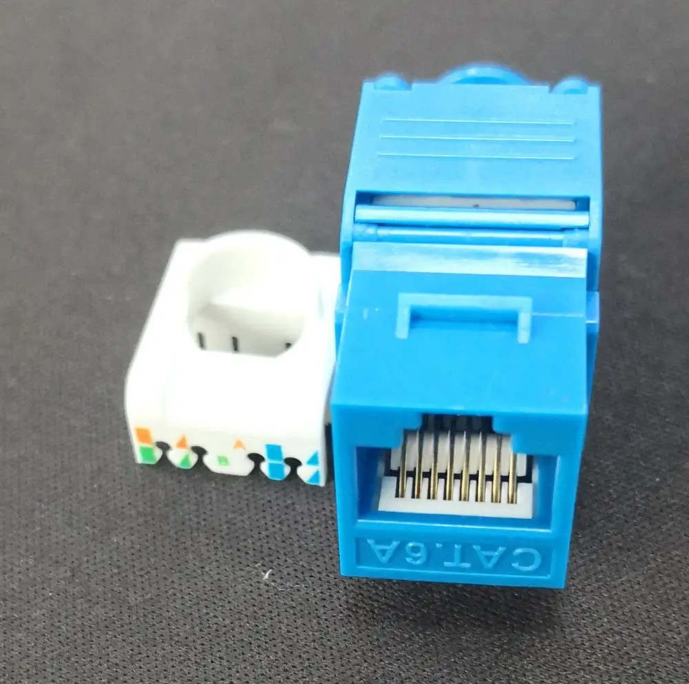 Colorful UPT connector rj45 Toolless Keystone Jack Non-shielded 180 Degree CAT6 & CAT6A