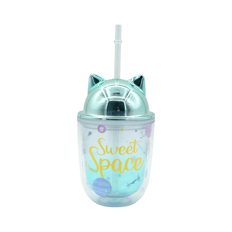 2023 Hot New Products Ideas Novelty Design Kids Cartoon 400ml Double Wall Plastic Dome Pot Egg Tumbler