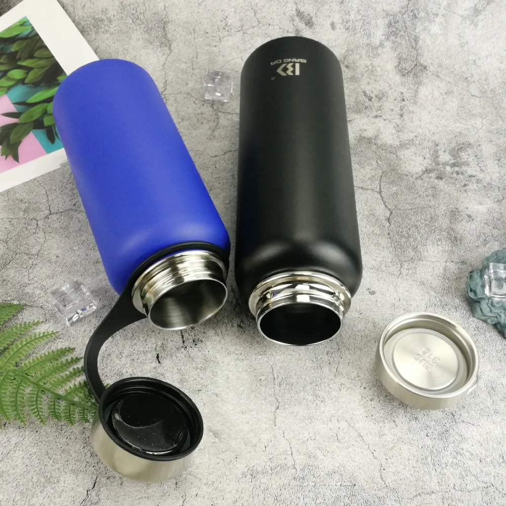 Wide Mouth Stainless Steel Bottle Stopper Custom Plastic Bottle Cap Stainless Steel Water Bottle Lid Easy Open Lid