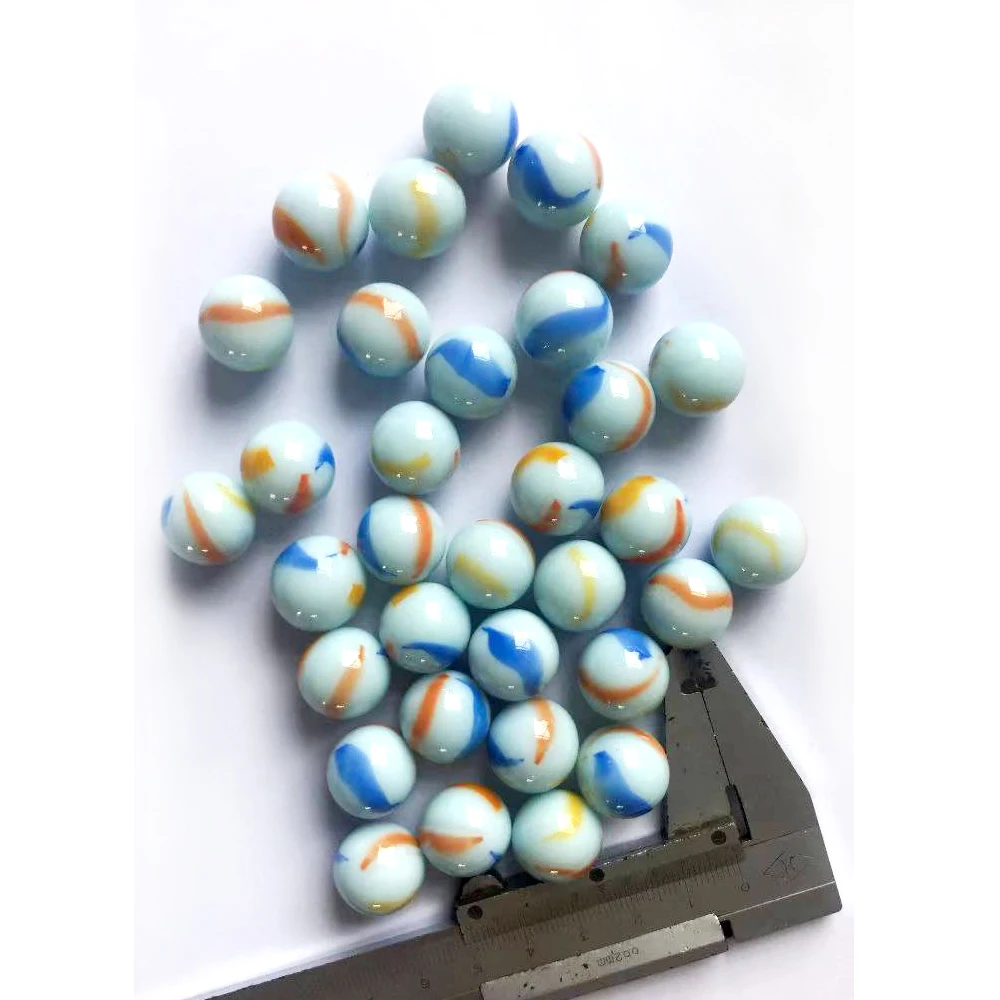 16mm  25mm cream color marble ball glass for children playing toys