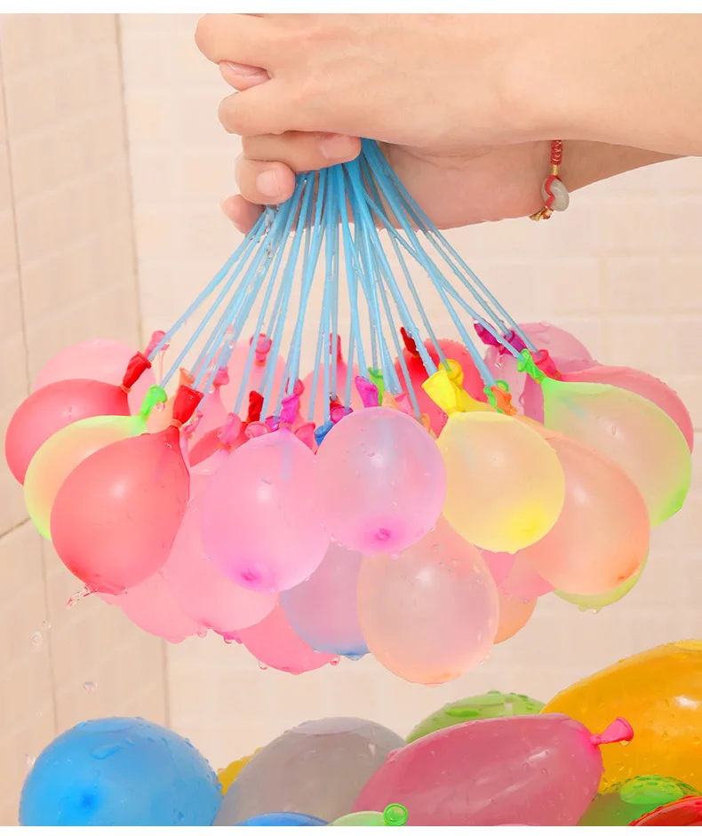 outdoor party kids adult game 111pcs quick fill reusable latex water balloon