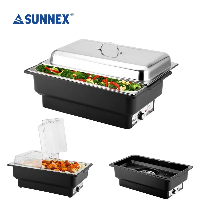 SUNNEX Eco-Friendly Electric Chafing Dishes Buffet Food Warmer Safe Automatic Cut-off Design Heat Resistant Hotel Equipment