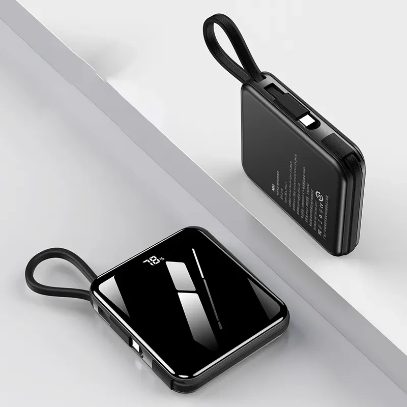 Pawer Bank 22.5w 10000MAH Fast Quick Charging In Cable Portable Charger Mini anker power bank