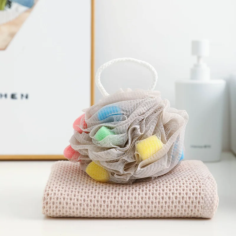 foaming body scrub ball back scrubbing korean loofah sponge bath towel bath shower ball bath flower