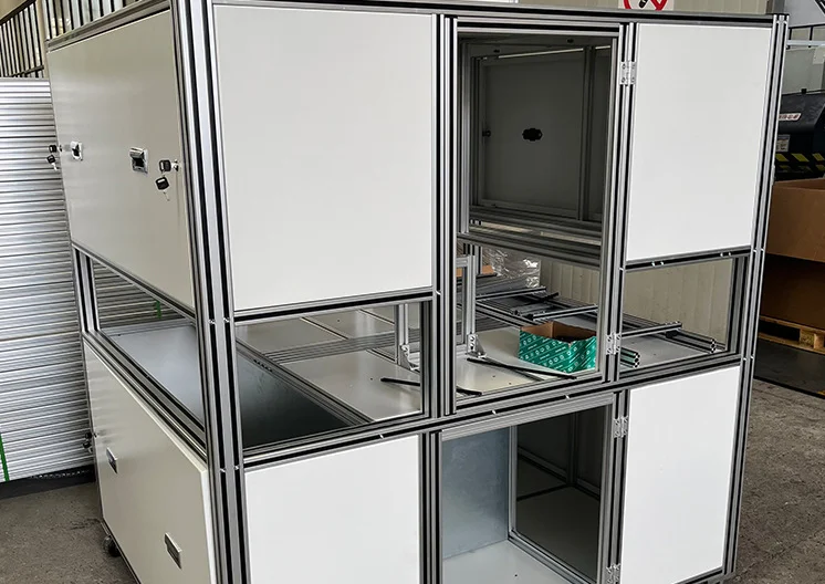 Aluminum profile equipment frame industrial pipeline equipment shelf enclosure guarding manufacturer