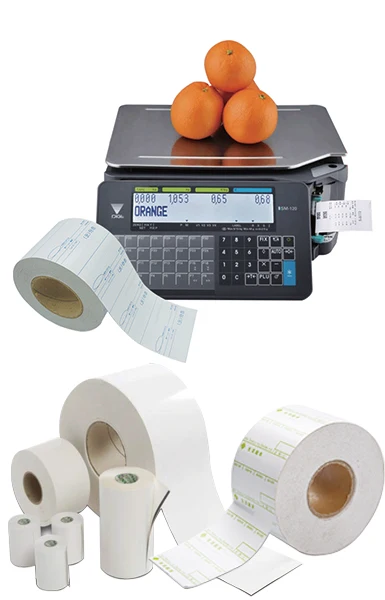 Johnson self adhesive shipping label printer direct thermal liner less labels without liner