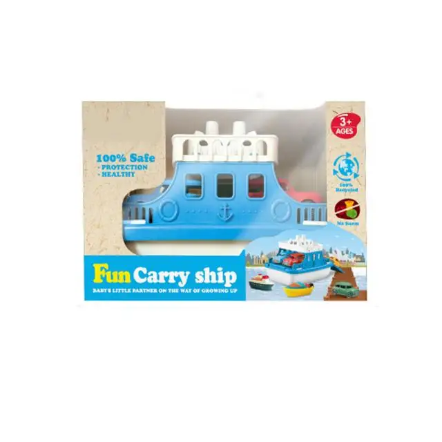 Hot sale carry ship floating boat other water toys set with slide car baby bathtub toys swimming pool outdoor