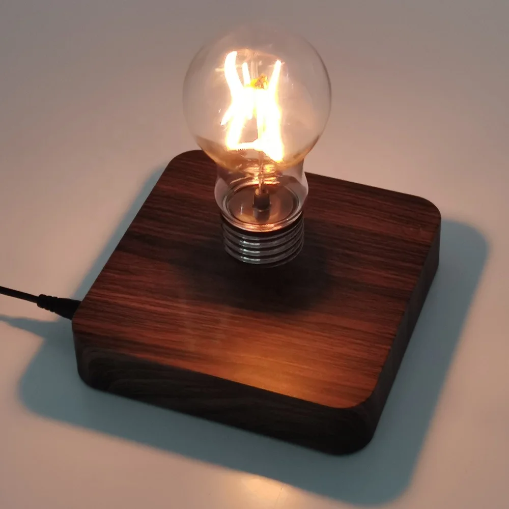 Bottom magnetic levitating floating light lamp bulb for table smart desk lamp decoration