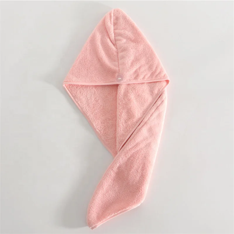 Wholesale custom premium microfiber coral fleece/coral velvet hair wrap turban towel and hair drying wrap towel