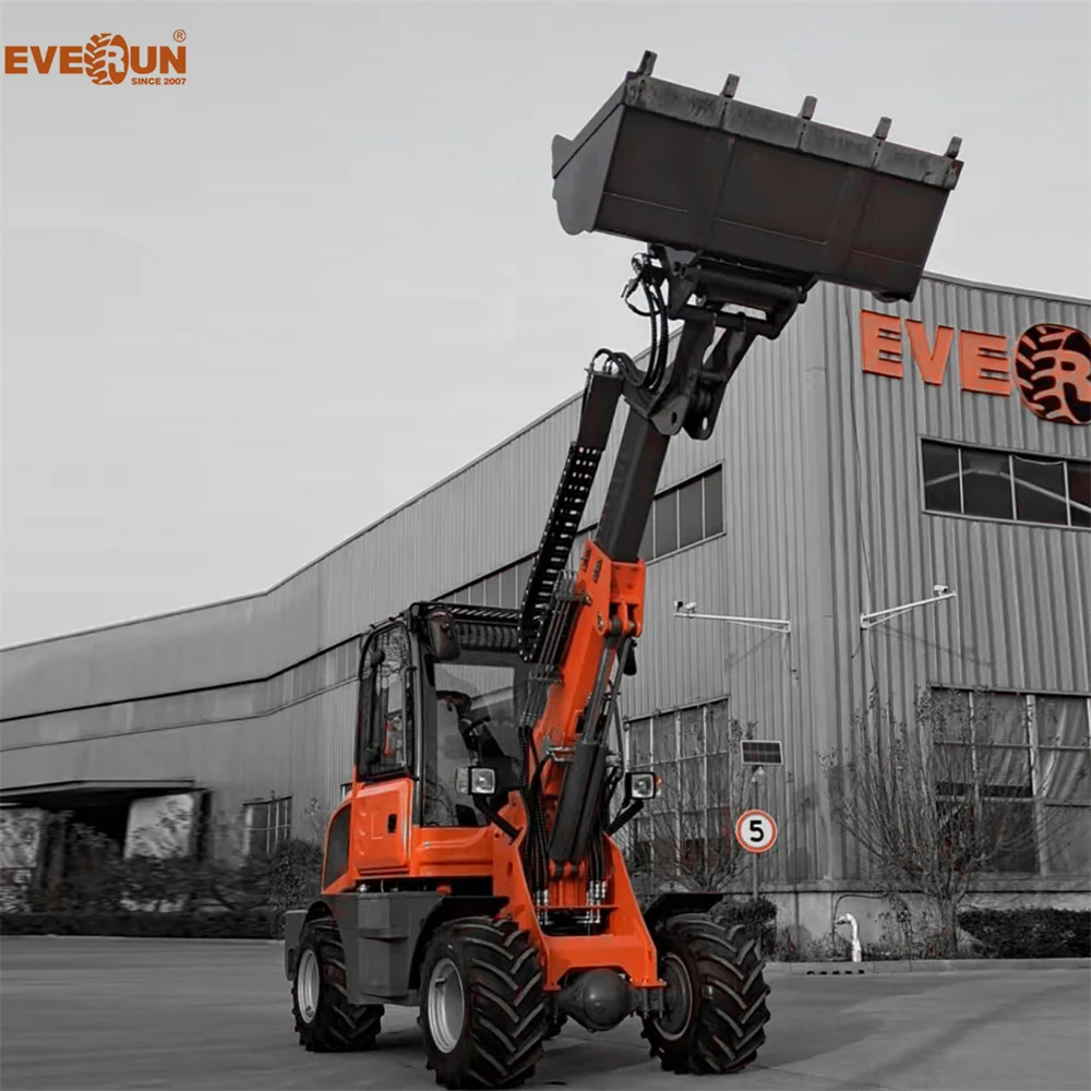 EVERUN 800kg ER1200F construction machinery with pallet forks compact forklift telescopic mini wheel loader