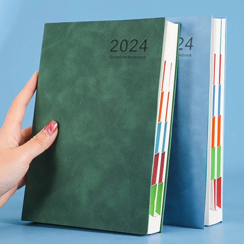 New Custom 2024 Notebook Agenda Daily Weekly Monthly Spiral Organizer A5 Notebook Schedule Agenda Planner
