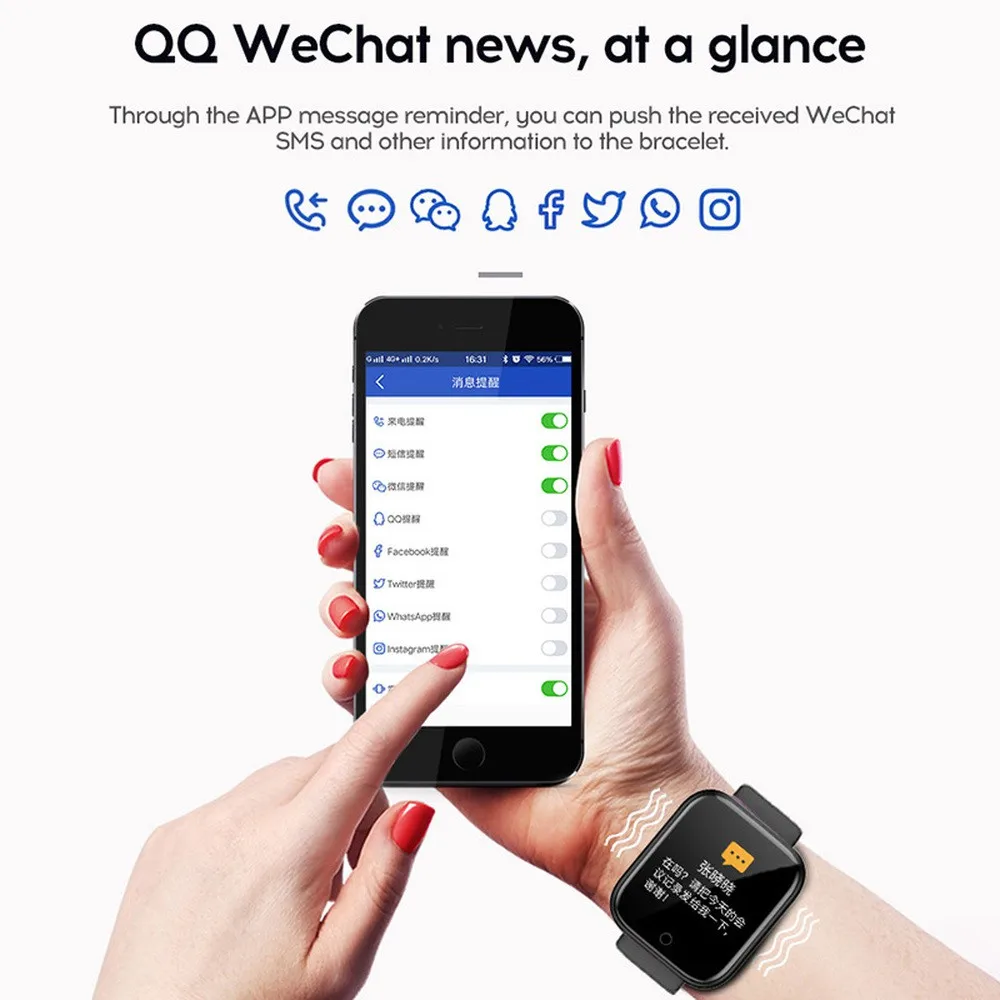 Amazon Fitpro Reloj Inteligente Heart Rate Tracker D20s Macaron Smart Band Smart Watch D20 Y68 Smartwatch