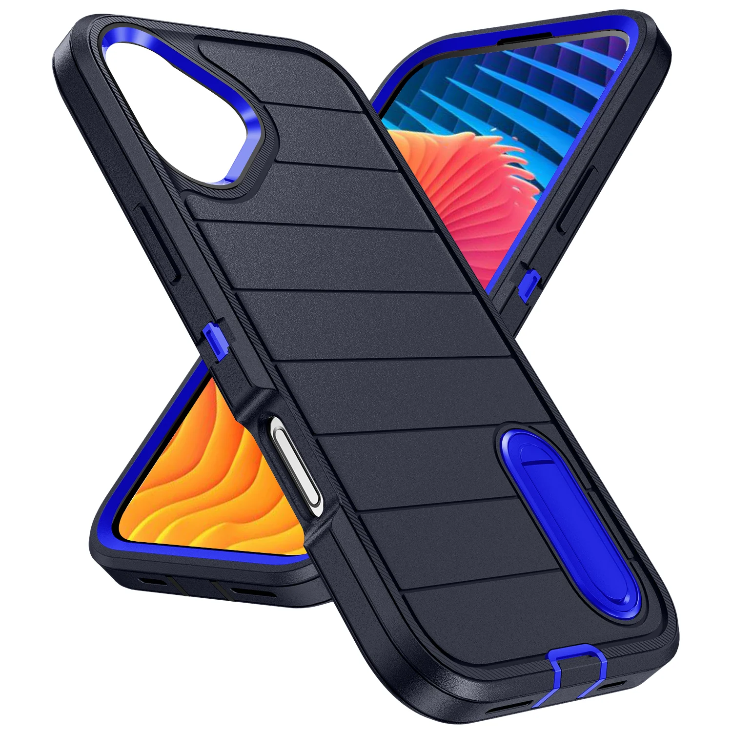 GSCASE Shockproof 3in1 Heavy Duty Rugged Back Cover cell Phone Case cover With bracket for iPhone 16 pro max 14 15 plus