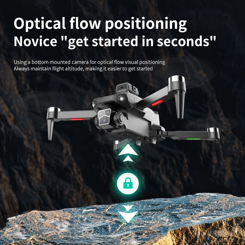 S182GPS all mini folding brushless foldable four sided obstacle avoidance GPS drone with built-in display screen remote drone