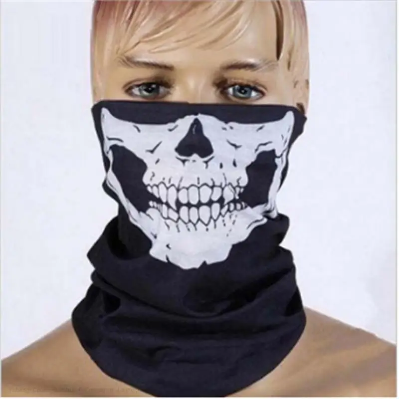 Summer sports outdoor sunblock mask motorcycle riding headband thin half face skull face towel hanging ears wholesale