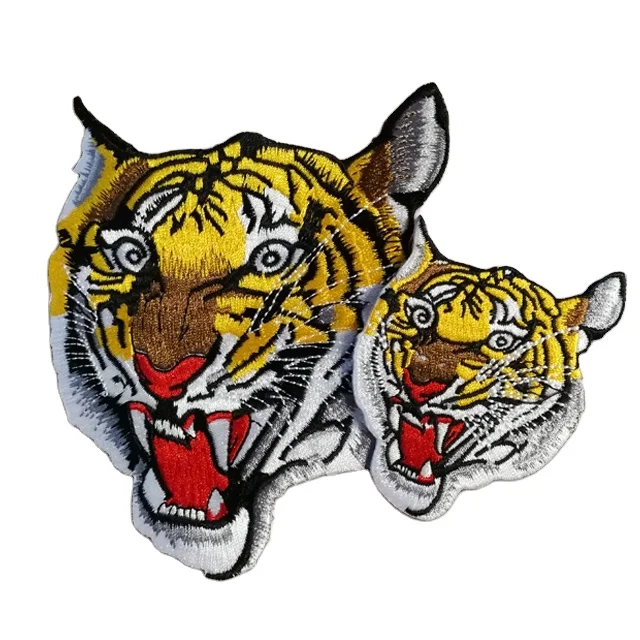 Embroidery Custom Combination Tiger Animal Pattern Patches Iron On Patches