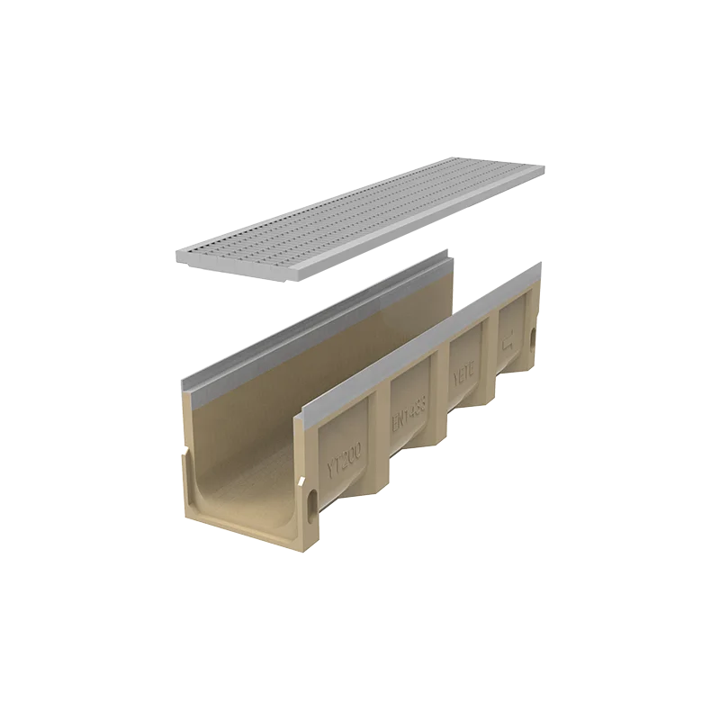 Stainless steel grating cover polymer concrete drainage channel stainless steel drains gutter drain