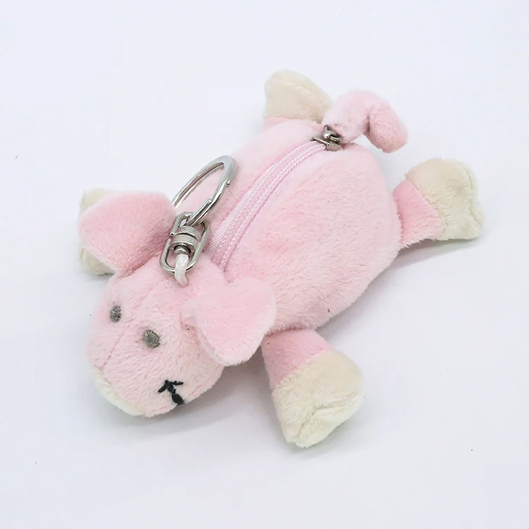 
Cheap mini wallet soft plush pig animal coin purse 