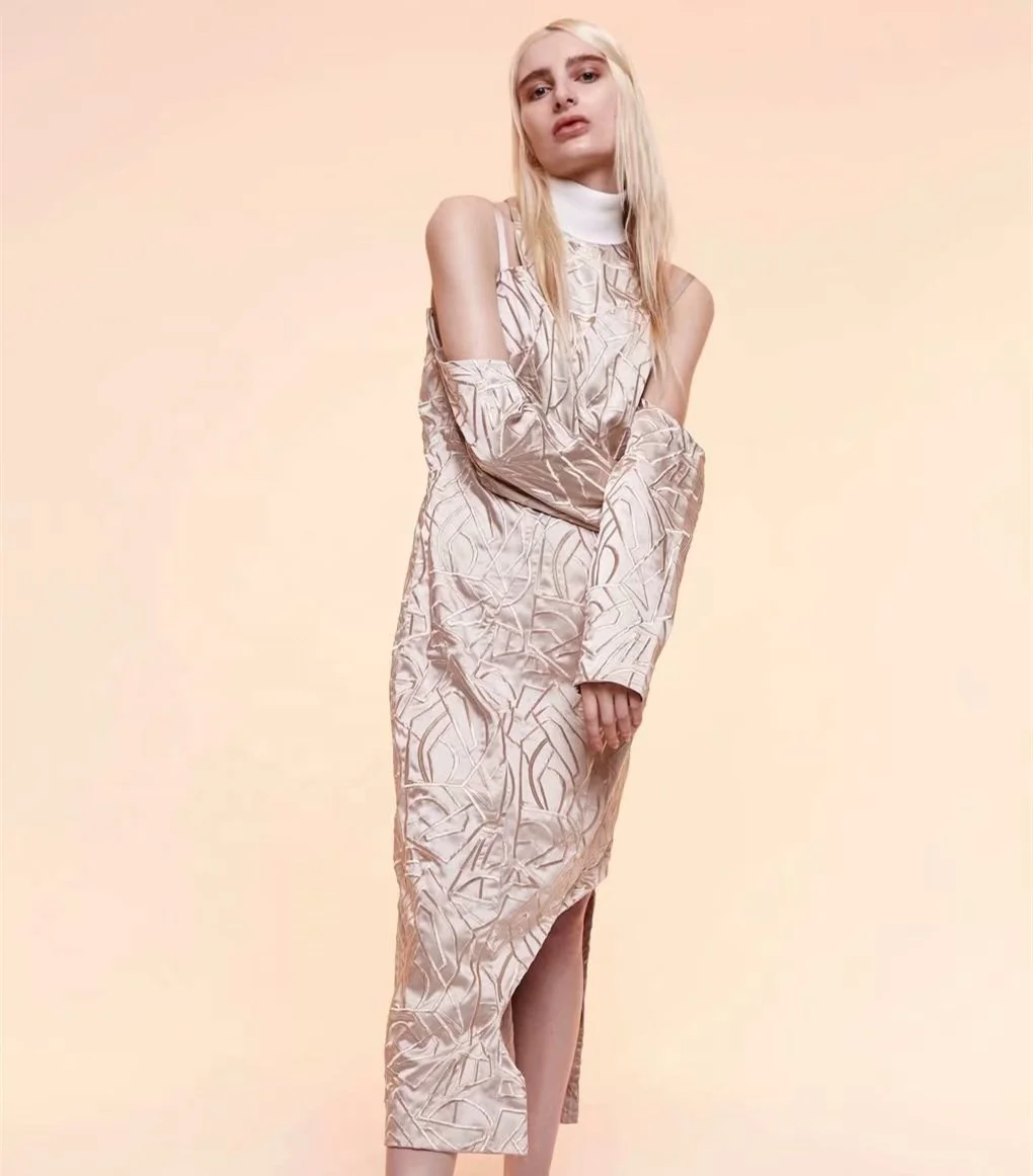 DIY Sewing Skirt Dress Jacquard Brocade Fabric 80yds MOQ