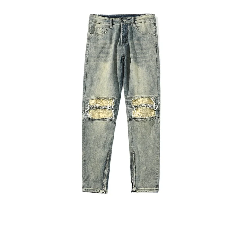 high quality skinny ripped jeans for men oem denim designer wholesale authentic men skinny ripped fancy unbranded biker jeans
