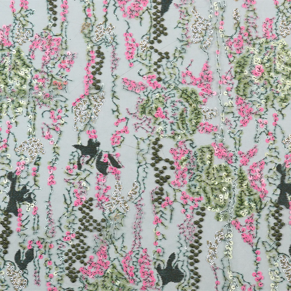 wholesale 6 colors white gold bridal lace fabric African French Swiss tulle lace fabric sequin lace fabric for women wedding