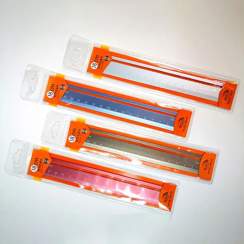 Wholesale Student Use Folding Metal Long Steel Cartoon Aluminum Straight Ruler