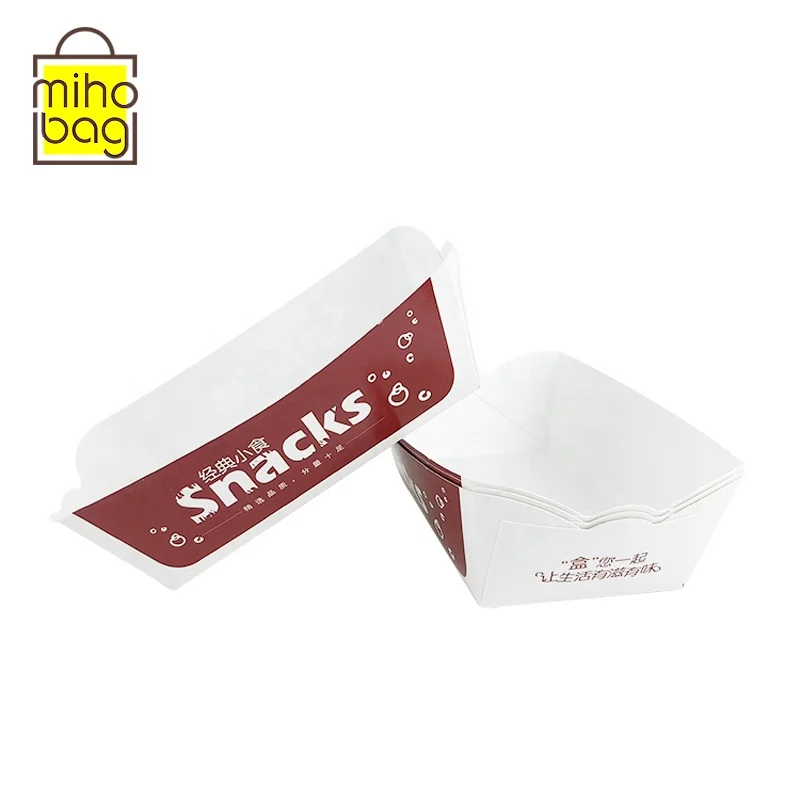 cheap price middle size french fries potato chips paper box/snack container