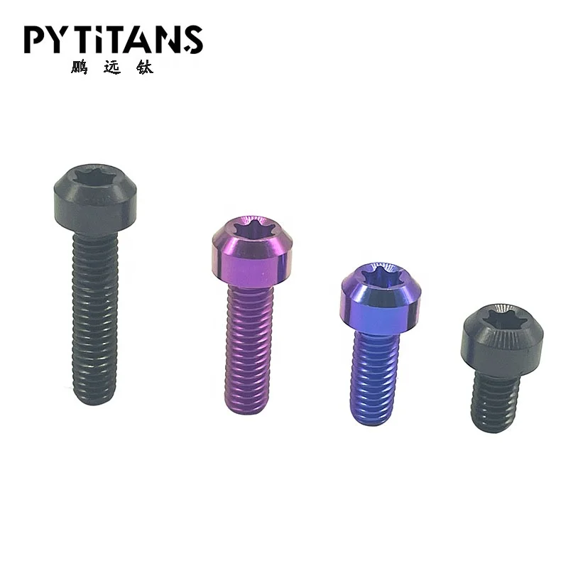 M8 Torx Socket Cap Head Gr5 Titanium Bolts Screws Titanium Fasteners Titanium Bolts Motorcycle Accessories by PYTITANS