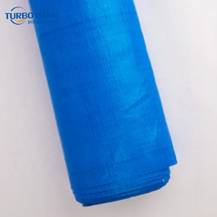 heavy duty blue heat reflective 150gsm PE tarpaulin sheet roll with printing