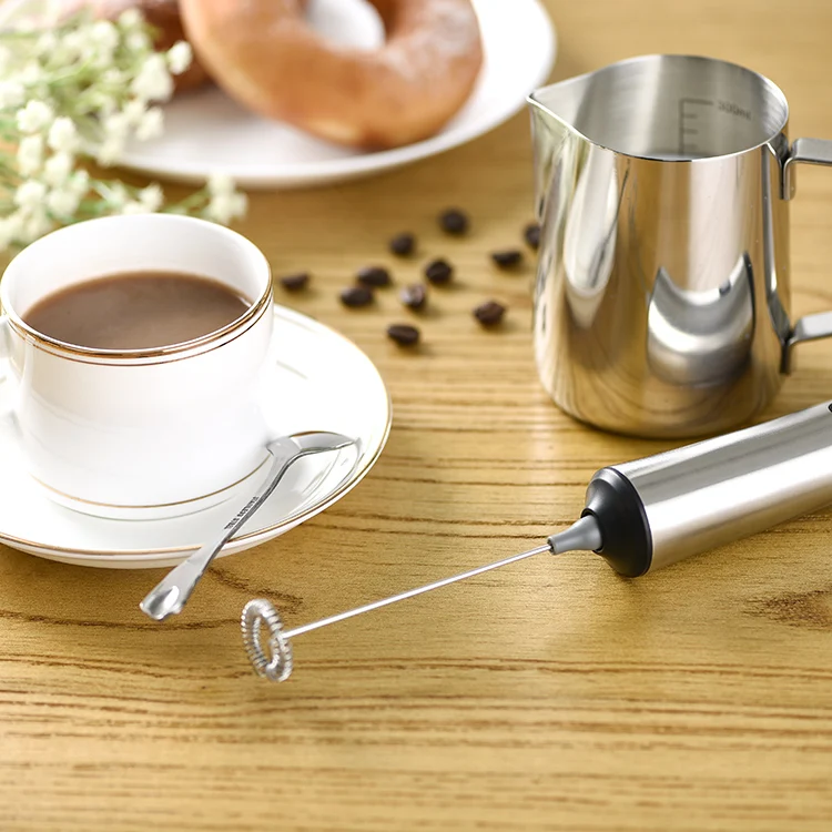Handheld Drinks Coffee Mixer Battery Milk Foam Maker Automatic Electronic Milk Frother For Lattes