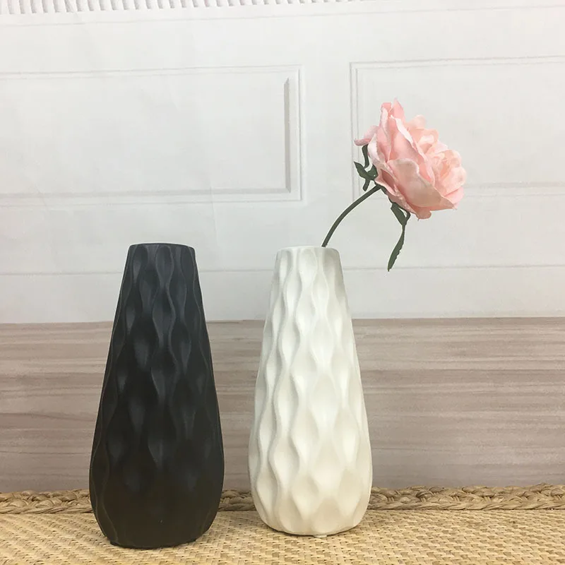 LONGTSAR Ripple Simple Modern Ceramic Vase Nordic Style Home Decoration Dried Flower Vase Factory Direct Sales