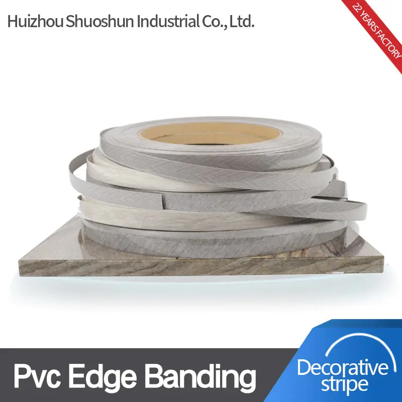 Customized Wood grain mattress high gloss pvc edge banding tape for furniture accessories plastic wood finish edge banding tape