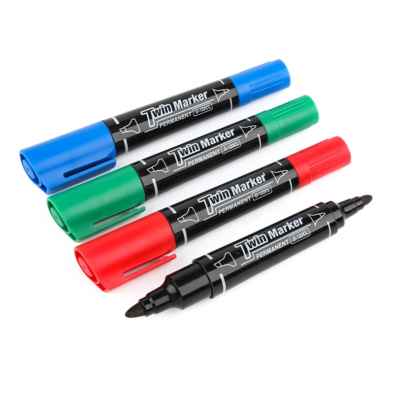 Gxin G-122 twin marker Wholesale High Performance Double head With Clip factory price permanent marker set