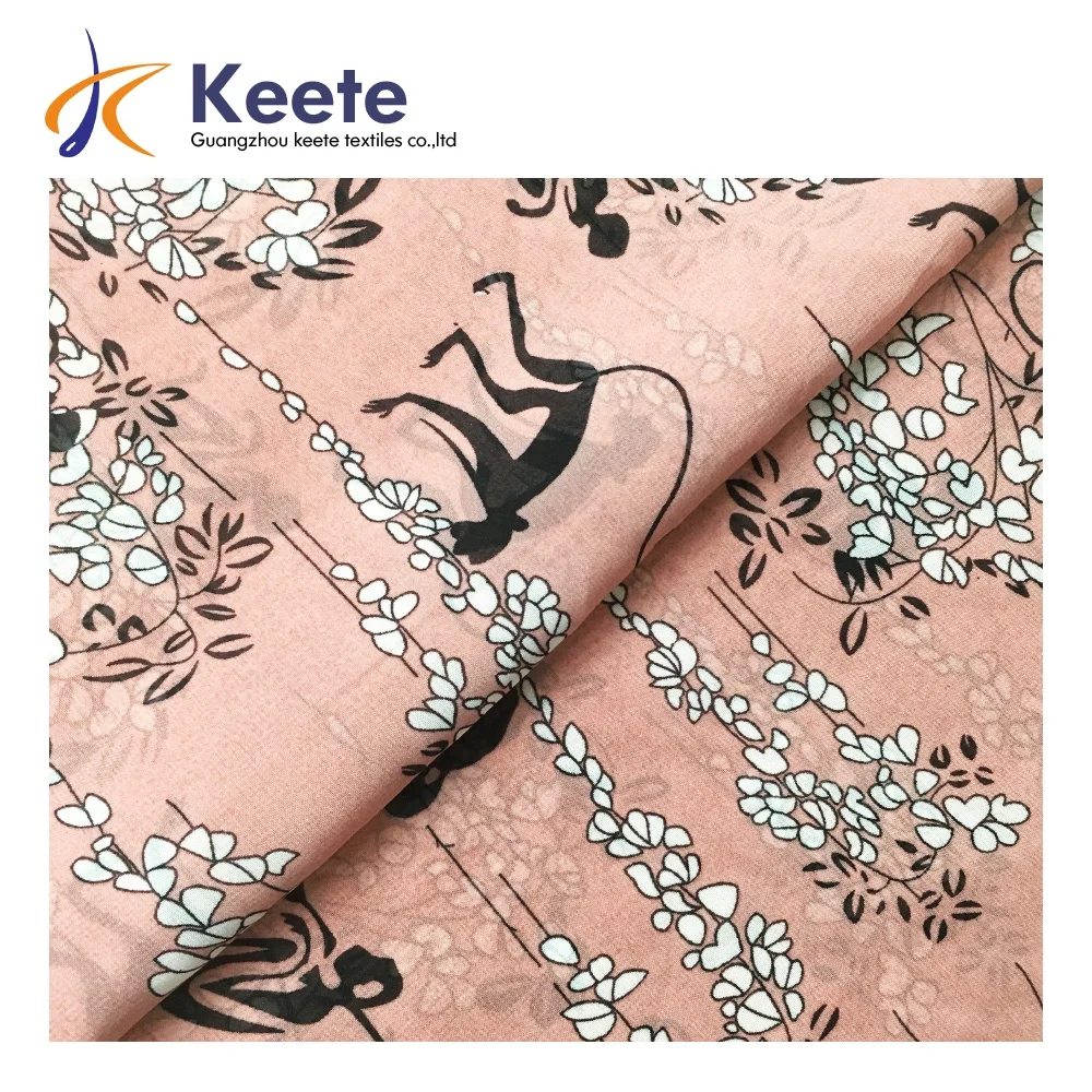 China Most fashionable 105gsm chiffon  polyester printing fabric  makeable clothing