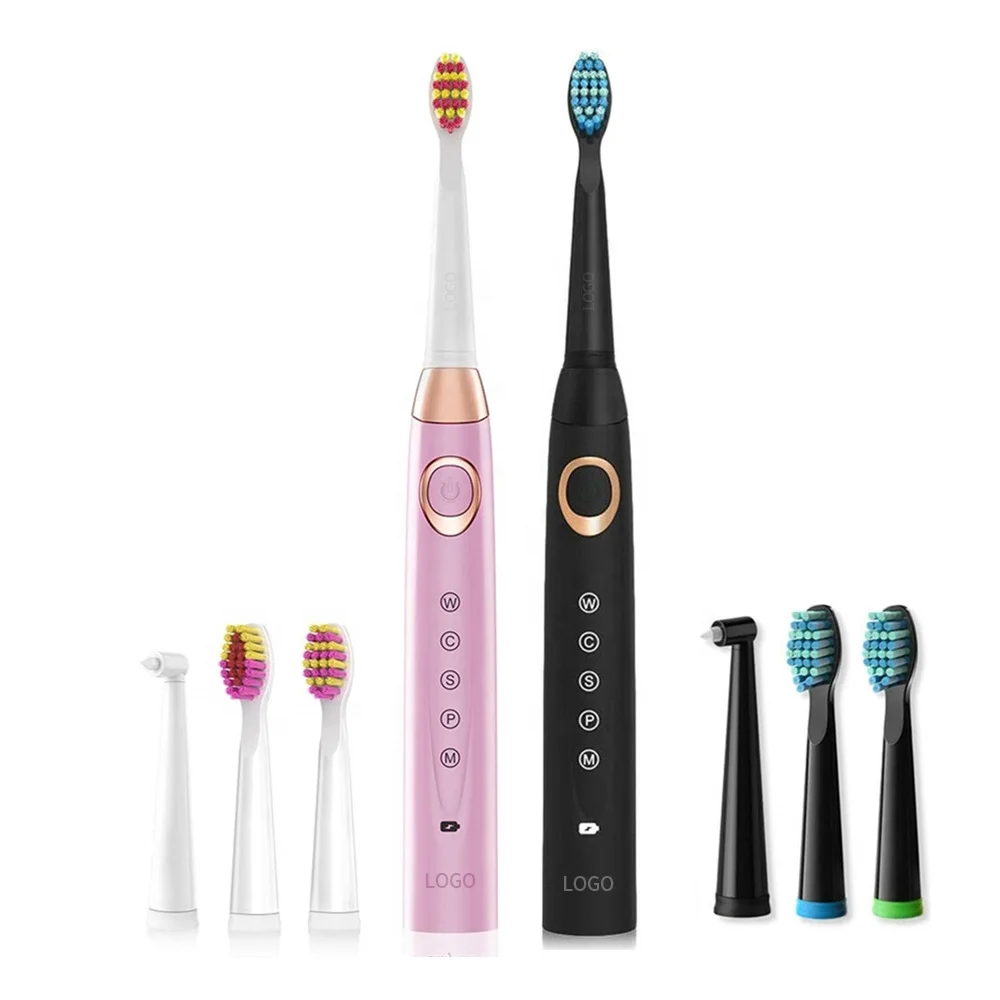 Dual SG2306 Deep Cleaning  Whitening  USB Rechargeable Sonic Electric Toothbrush With 2-8 refill brush head