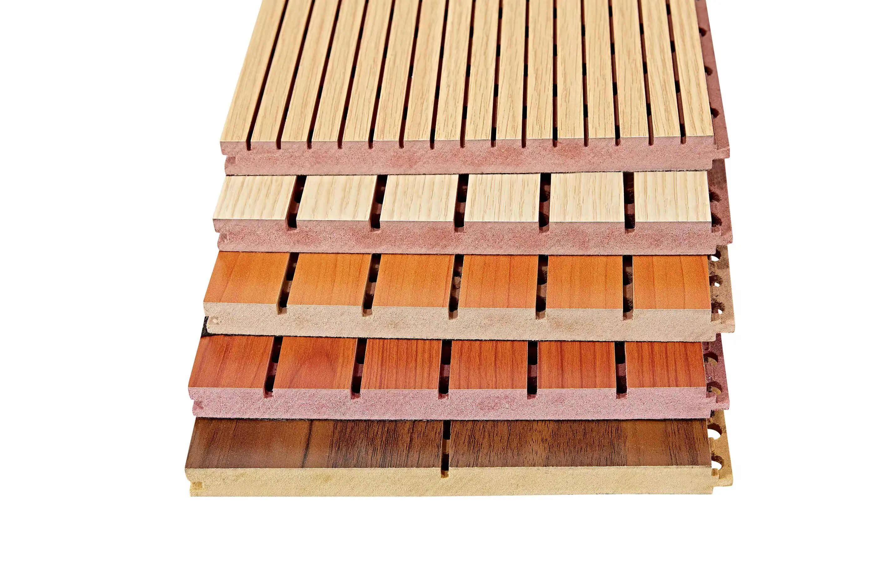 Grooved wooden Acoustic Panels Fire Retardant Mdf Noise Reduction Soundproofing Materials Board For Studio Hall