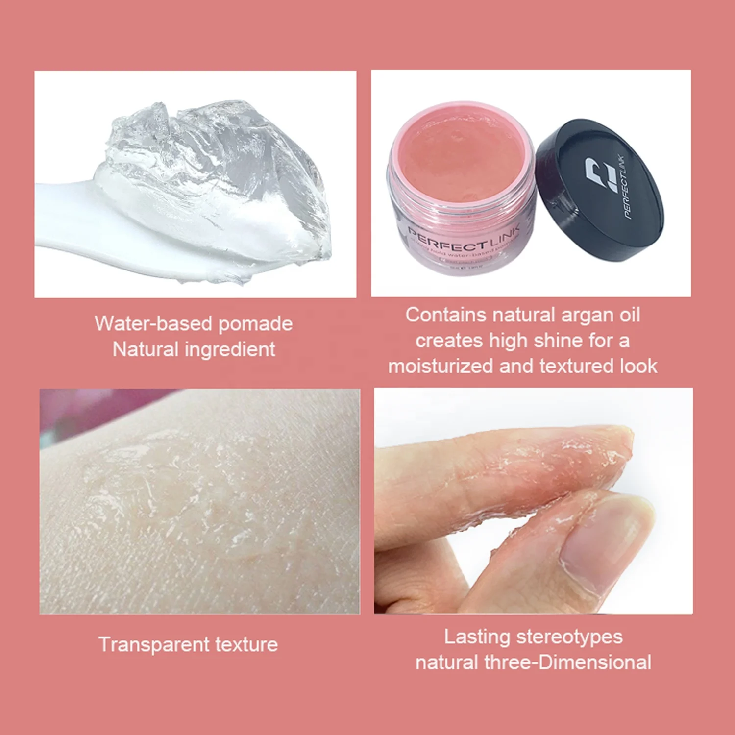 Private Label Fruit Smell Strong Hold Shine Finish Water Base Hair Styling Pomade / Wax/ Edge Control