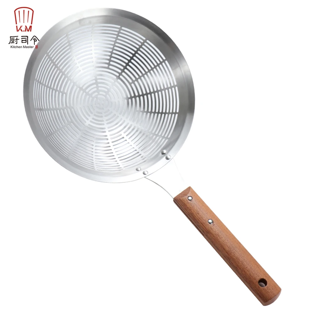Professional manufacturer boiling and frying stainless steel filter pot large slotted filter kitchen supplies
