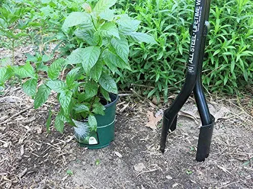 Fiberglass Handle Post Hole Digger with Ruler and Cushion Grips