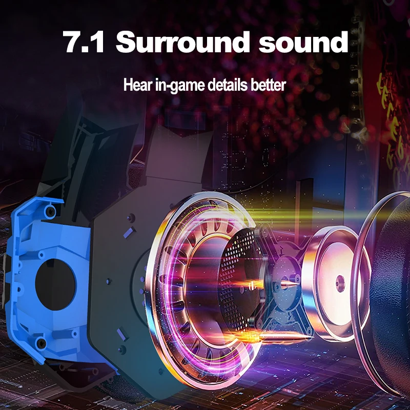 Free Sample Earphone G9000 Max Headphone 7.1 Noise Canceling Gaming VR Headset Audifonos Gamer Headphones With LED Mic For PS5