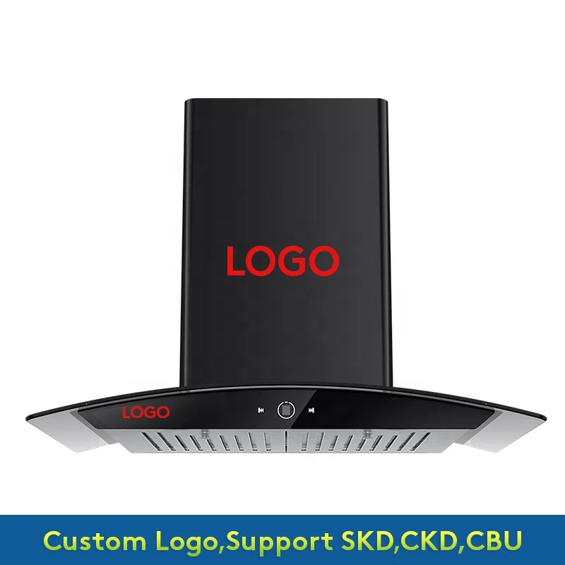 Classical Curved Glass Various Specifications Oil Cup For Range Hood Extractor De Cocina Cabinet For Kitchen