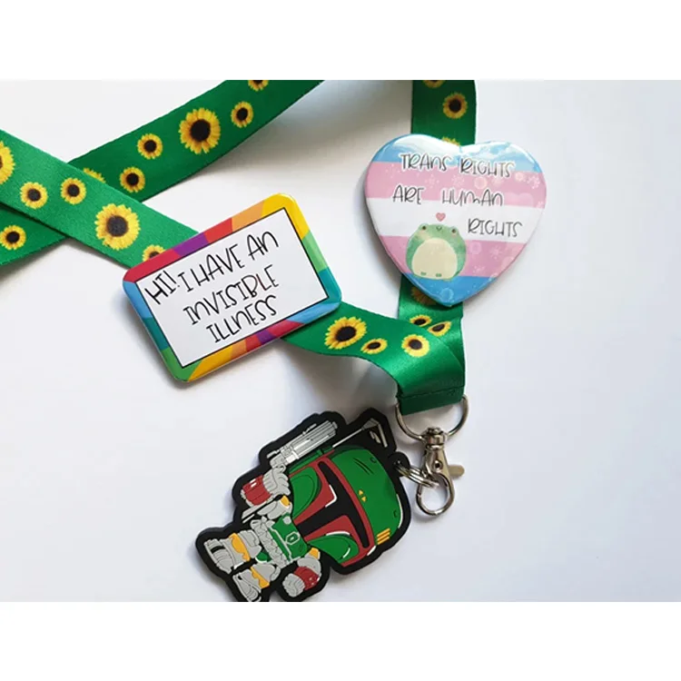 Custom Metal Heart Shape Chronic Illness Promotional Pin Button Badge