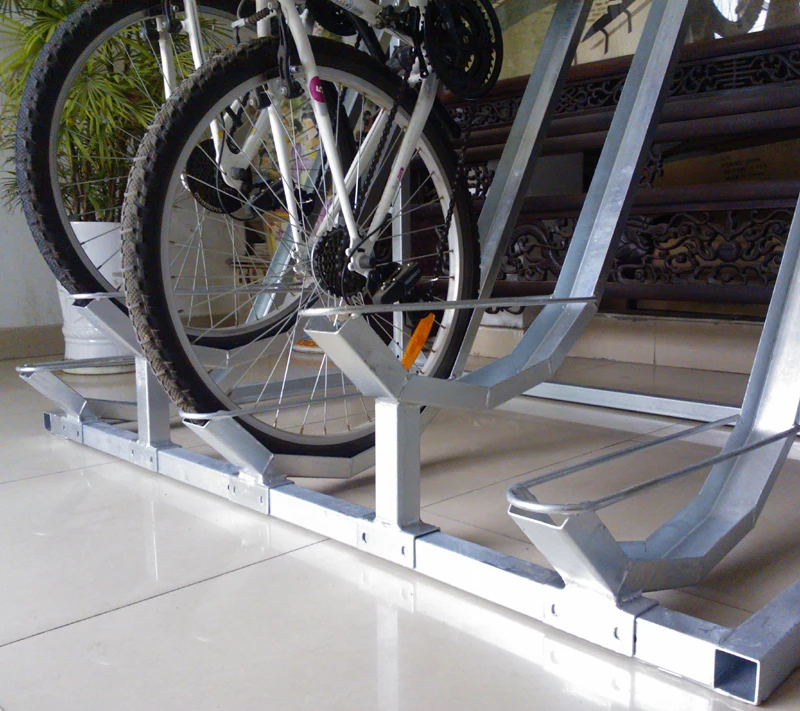 Durable commercial multi-capacity bike stop galvanized cycle rack bicycle  l-shaped parking storage stand