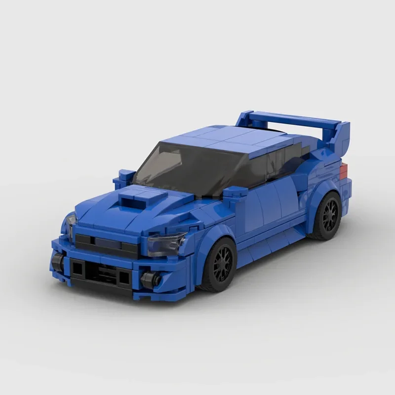 MOC Brick Speed JDM чемпионы Subarued WRX STi гоночный спортивный автомобиль конструктор развивающая игрушка для мальчика