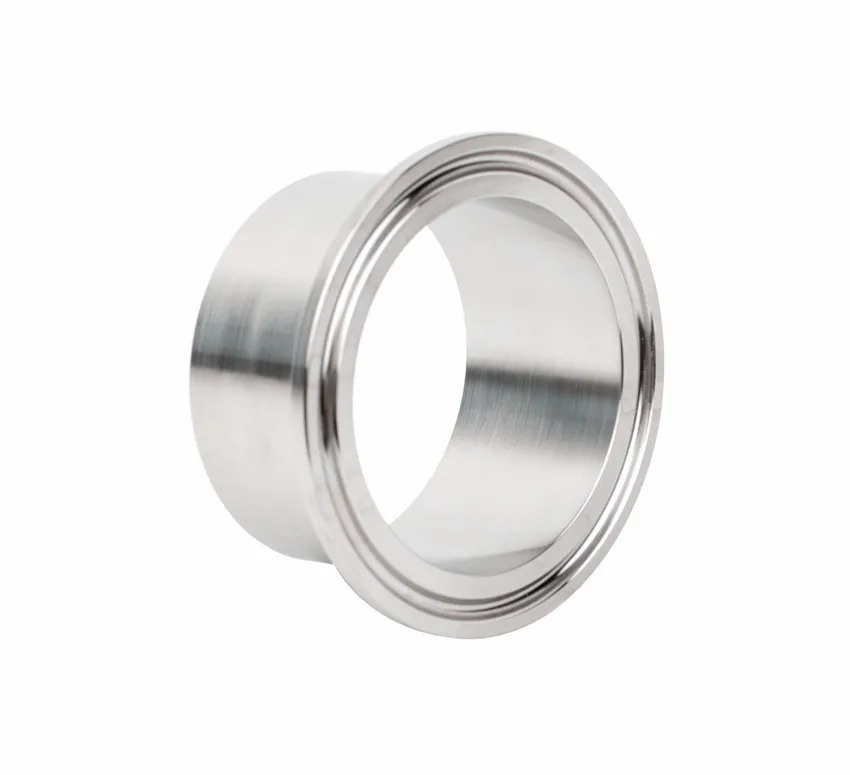 Stainless Steel 304 316L Pipe Fitting Sanitary Weld Ferrule Tri Clamp PTFE Gasket Set