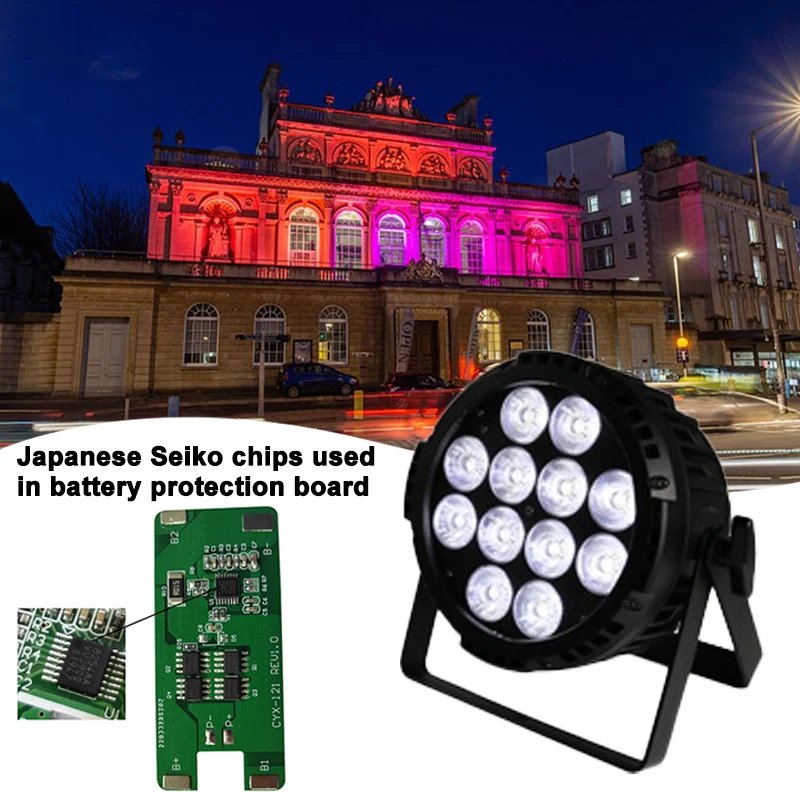 Grace WIFI Wireless DMX Waterproof Par Set Touch Display Battery LED Par DJ Stage Lights