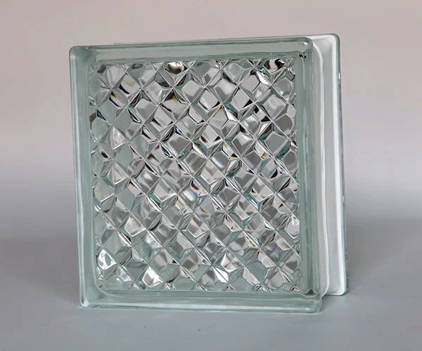 Wholesale glass brick transparent bubble colored glass brick partition wall square solid hollow crystal brick creative color