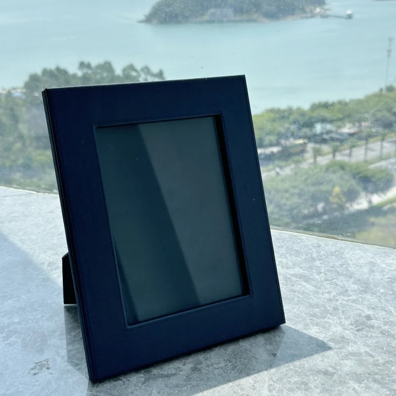 Wholesale custom family picture frames wholesale pu leather photo frame