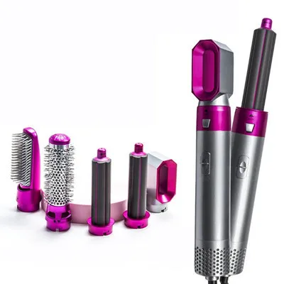 5 In 1 Best Travel Hair Dryer Brush Private Label Hair Curly Straightener Comb Salon Hair Blow Dryer