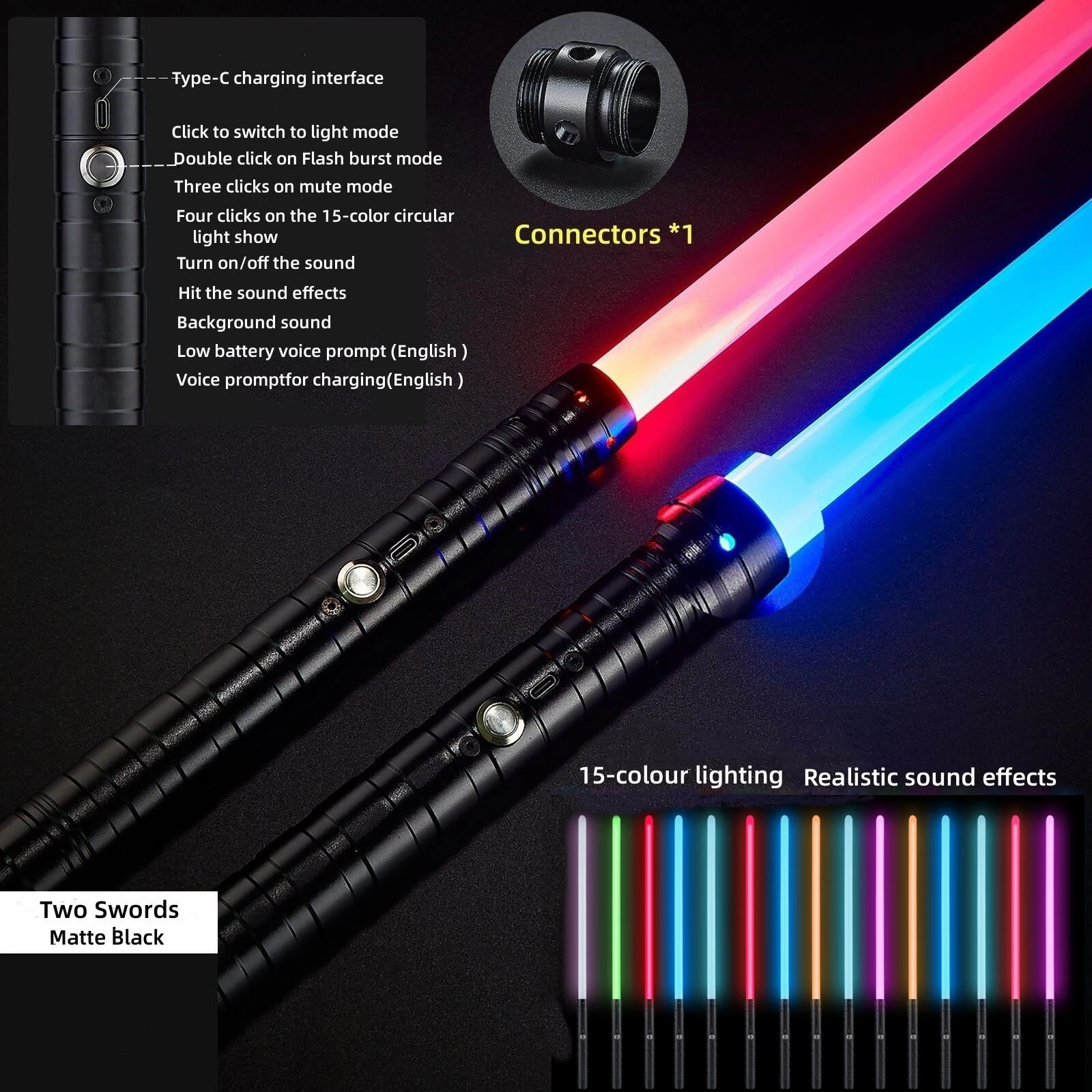 2023 Hot Sale  Light-saber Sound Kids Laser Sword Led Flashing Colorful Light-Up Toy Swords Light Saber